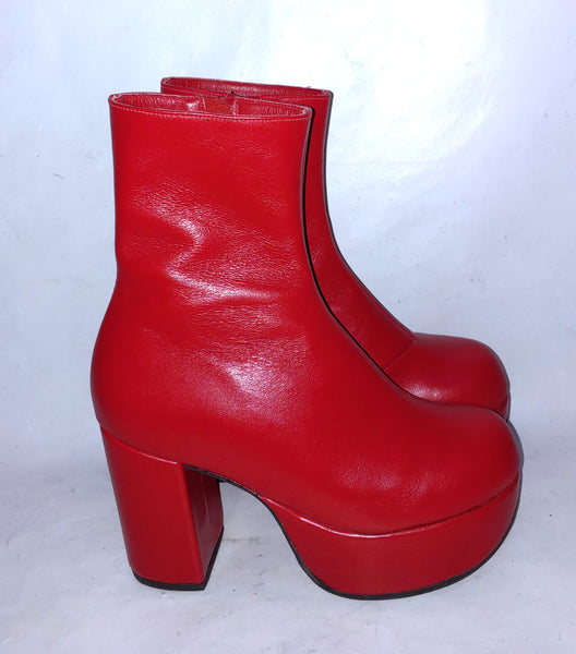 Classic Red Platform Boots