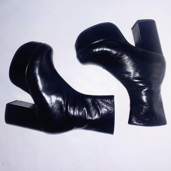 Classic Black Platform Ankle Boots