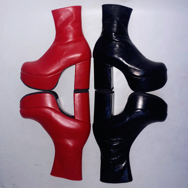 Classic Black Platform Ankle Boots