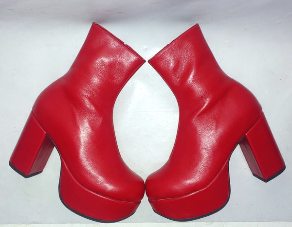 Classic Red Platform Boots