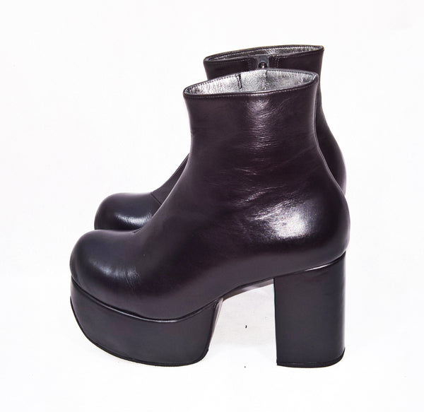 Classic Black Platform Ankle Boots
