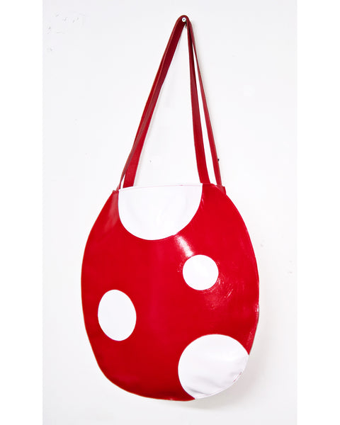 Cartoon Polkadot "MUSHROOM" Tote Bag
