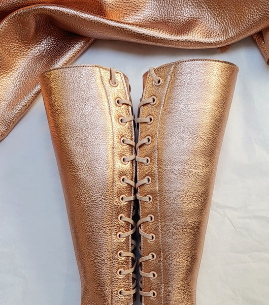 Rose Gold Aerial boots w/ Silver Star