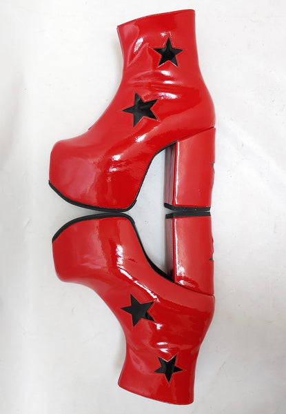 STARDUST Red Platform Ankle Boots ll
