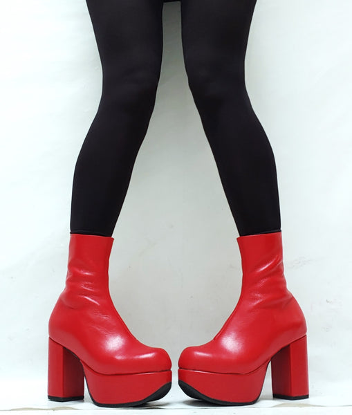 Classic Red Platform Boots