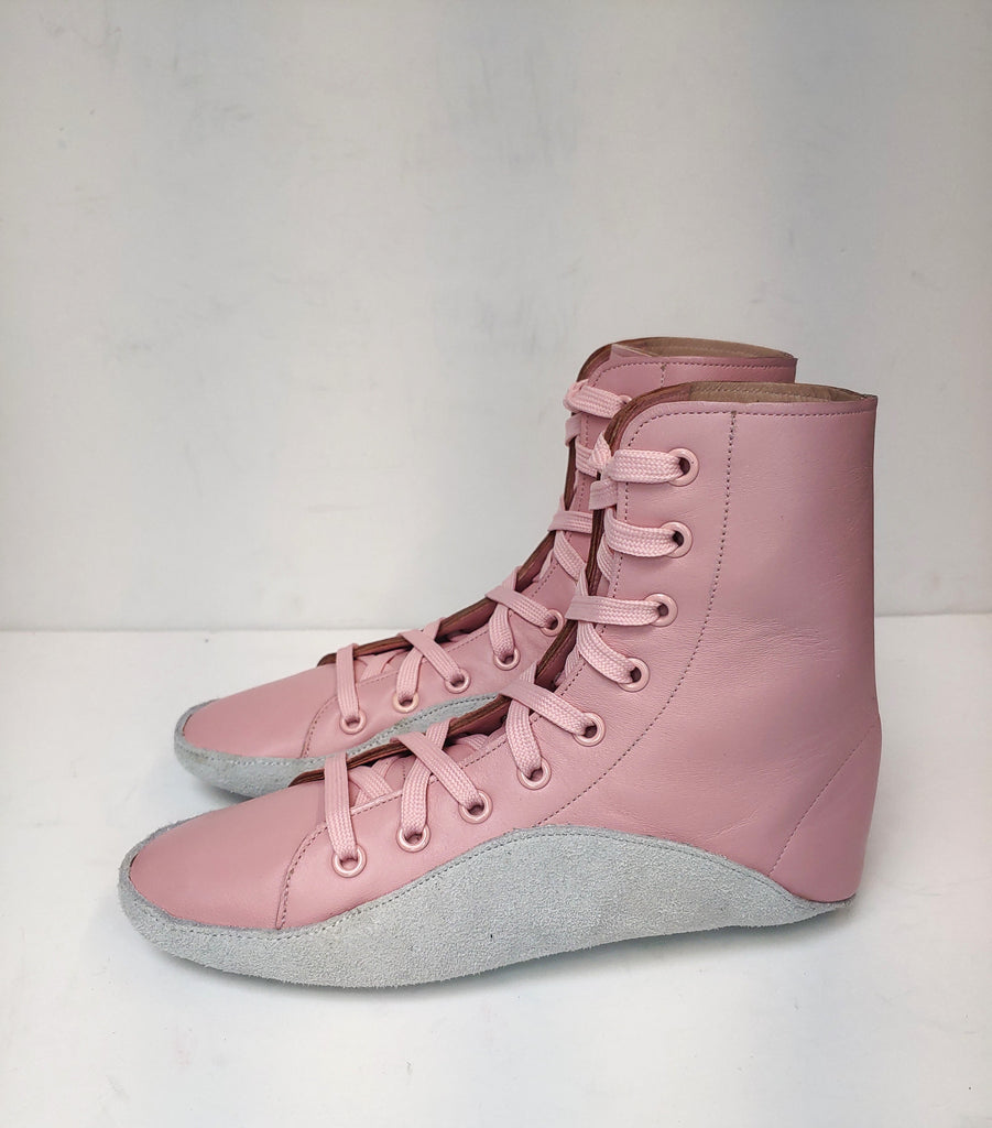 CUSTOM MADE Baby Pink Tightrope boots