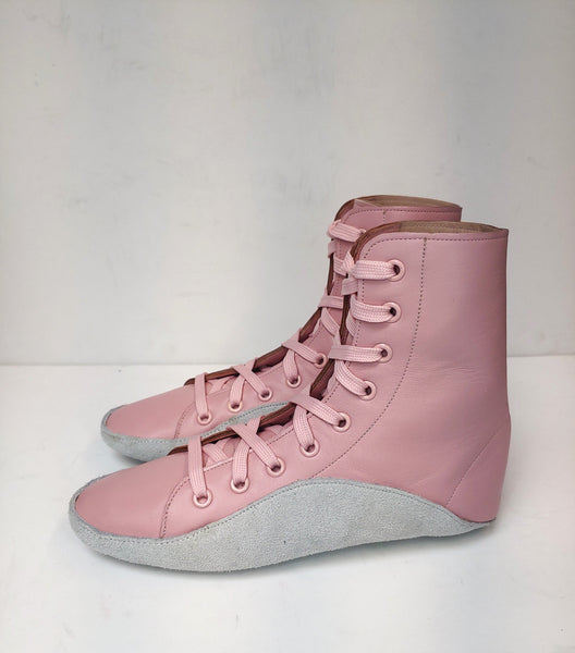 CUSTOM MADE Baby Pink Tightrope boots