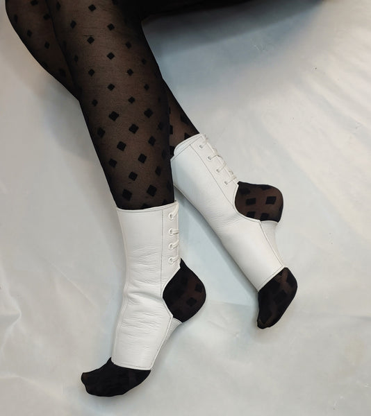 READY MADE Extra Short WHITE Aerial Boots