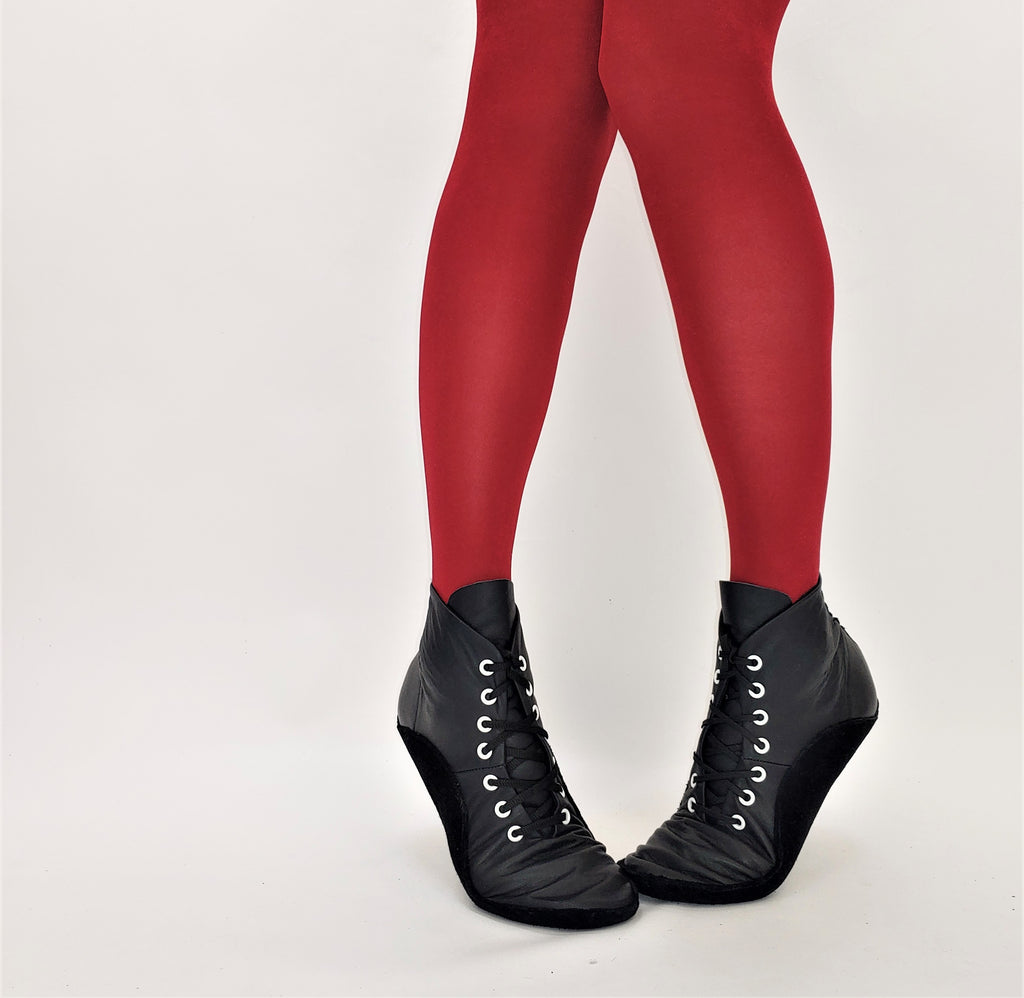 Tightrope Ankle Boots w/ WHITE Eyelets