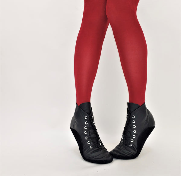 Tightrope Ankle Boots w/ WHITE Eyelets