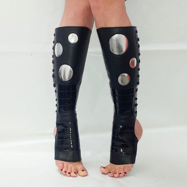 POLKADOT Aerial & Pole dance boots w/ Patent panels