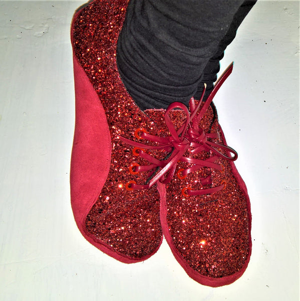 Red Glitter "Dorothy" Tightrope Shoes