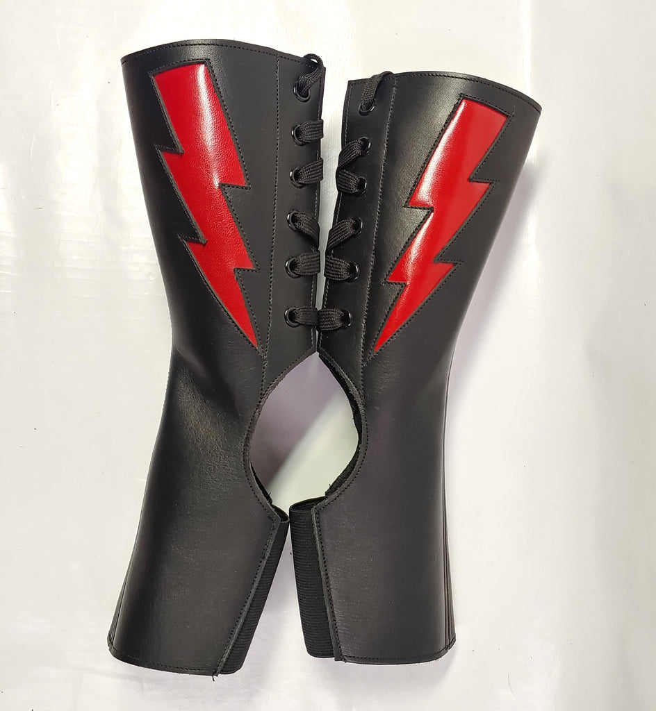 Short Black Aerial boots w/ ZIGGY Bolt
