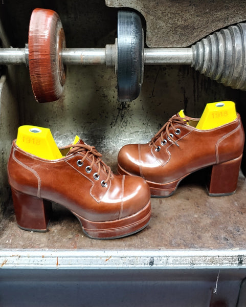 Chestnut 70s Platform Shoes