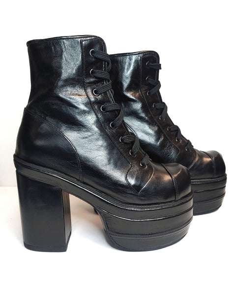 70s Extra tall Platform Ankle Boots