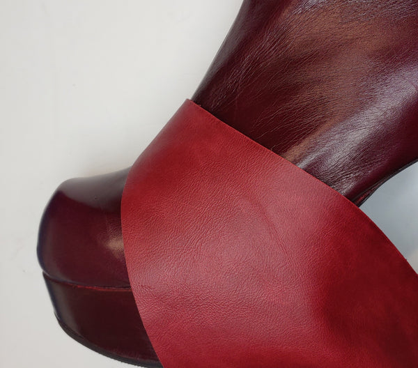 Custom SKY CITY Shoes in Burgundy/Red