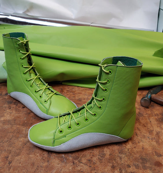 CUSTOM MADE Lime Green Tightrope Boots --Limited Edition--