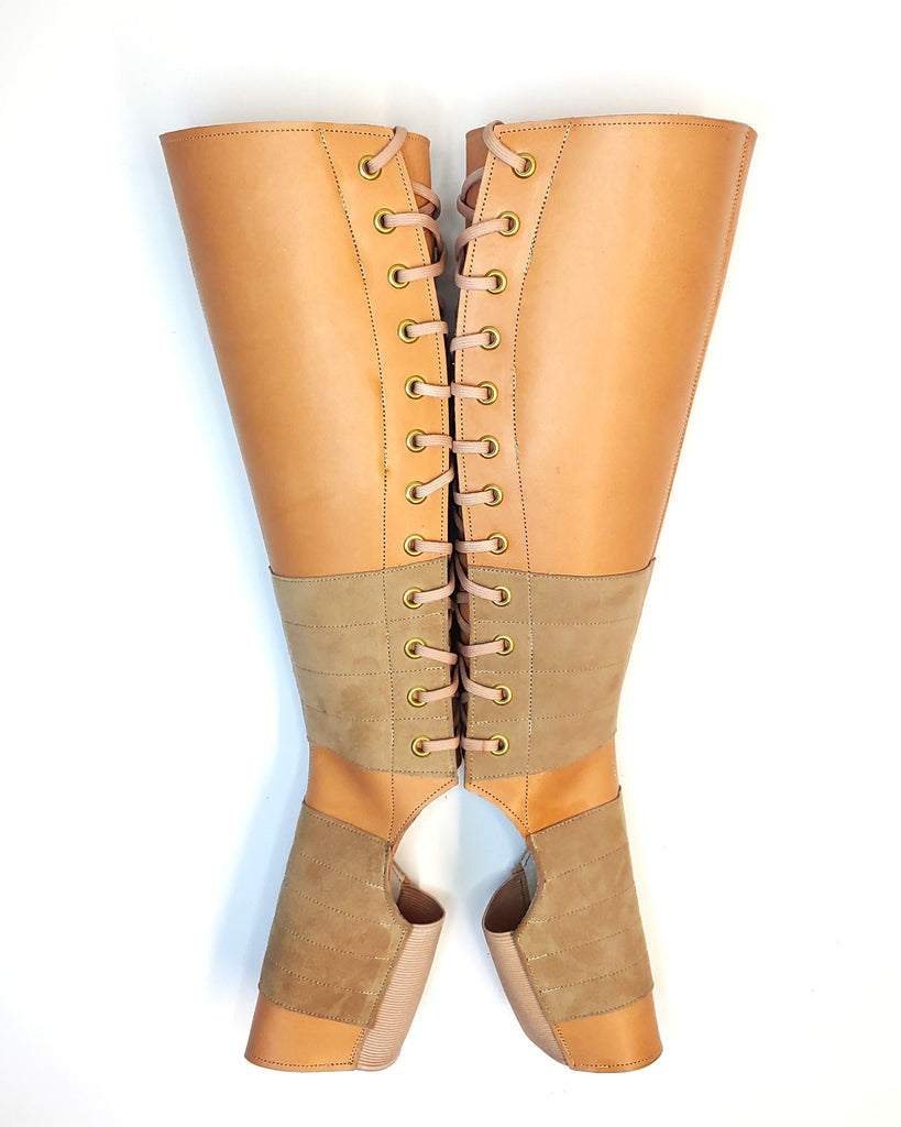 NUDE leather Aerial boots w/ Suede Grip