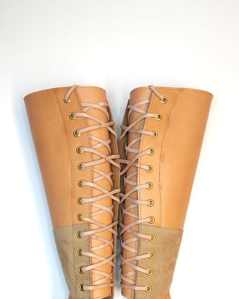 NUDE leather Aerial boots w/ Suede Grip