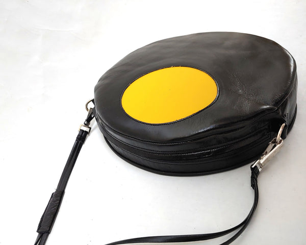 Small Polkadot Handbag Black/Yellow