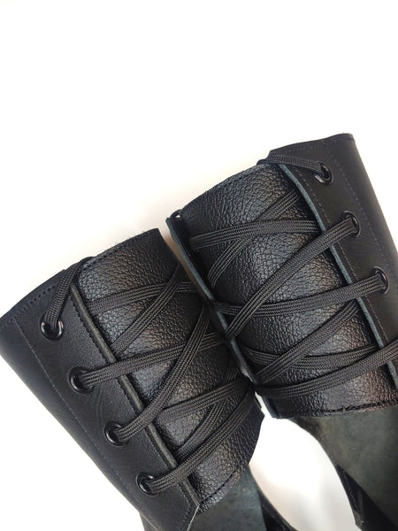 READY MADE Extra Short BLACK Aerial Boots