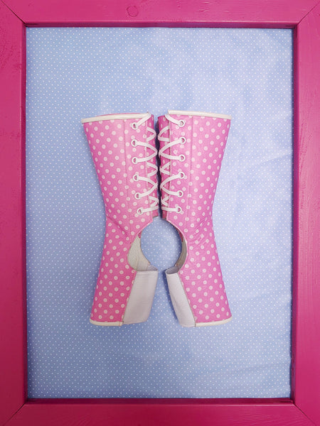 Short Aerial boots in Pink Polkadots *LIMITED EDITION*