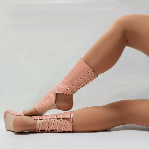 SAMPLE SALE - Blush Pink Aerial Boots