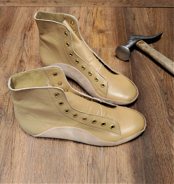 CUSTOM MADE Beige/Camel Tightrope Boots BESPOKE HEIGHT