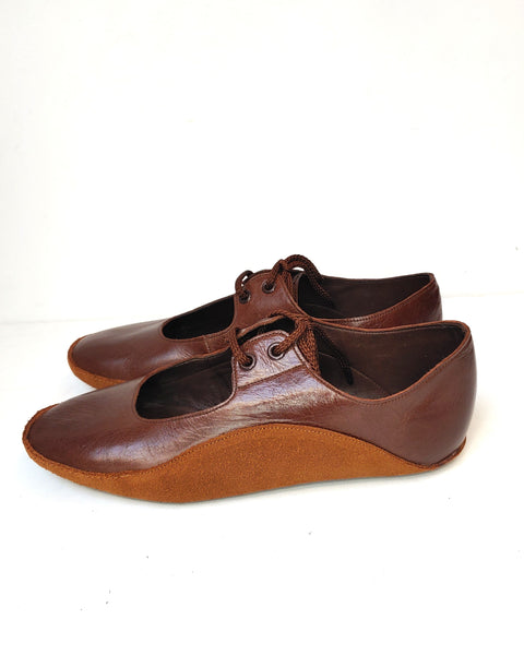 CUSTOM MADE Chestnut Brown Tightrope Shoes