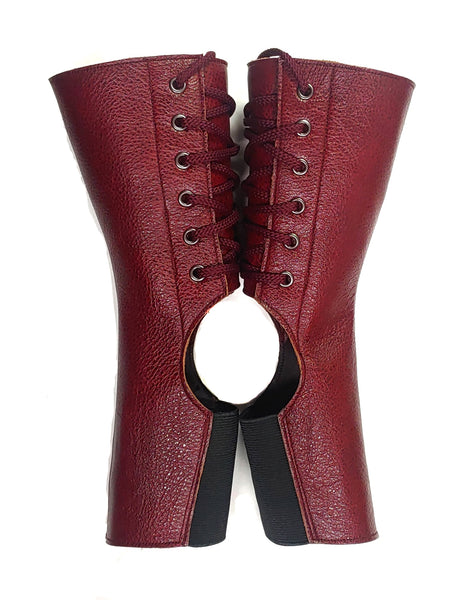 READY MADE Short Aerial boots in Burgundy Leather SIZE 1