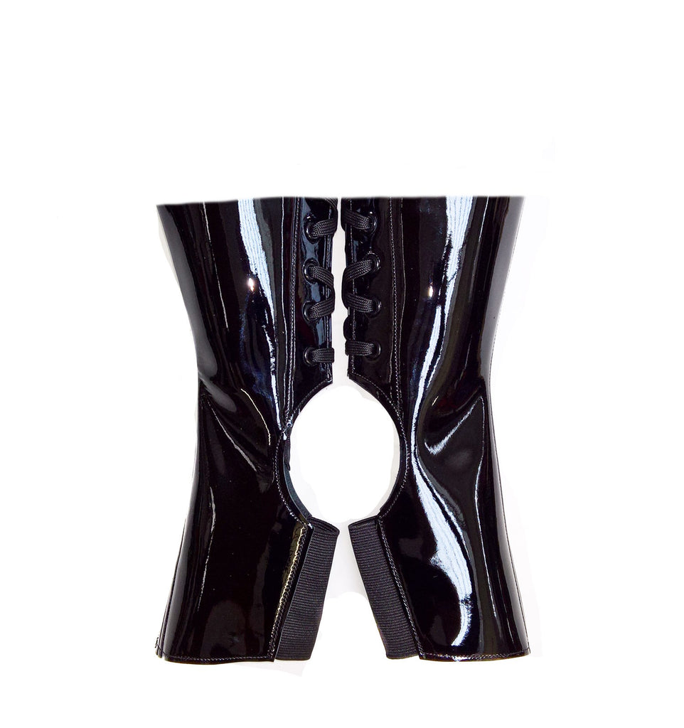 EXTRA Short Black patent POLE DANCE & Aerial boots