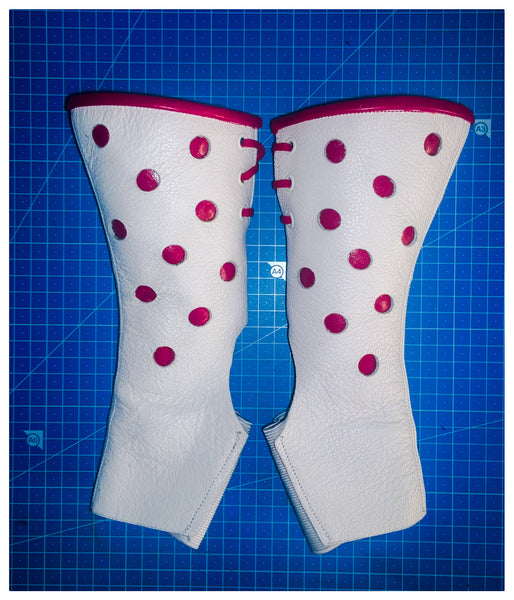 SHORT Polkadot Red & White AERIAL BOOTS Child/small Adult size