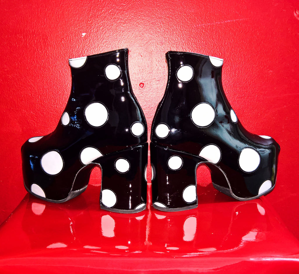 polka dot heels  Heels, Shoes, Shoe boots