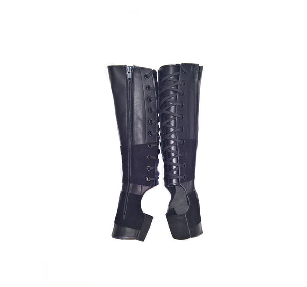 CHILDRENS Classic Black Aerial Boots w/ side ZIP + Suede Grip