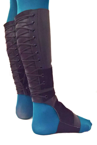 CUSTOM MADE Classic Black Aerial boots w/ Suede Grip