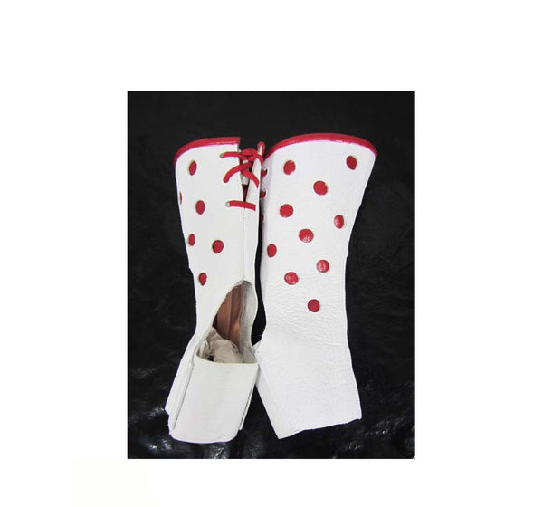 SHORT Polkadot Red & White AERIAL BOOTS Child/small Adult size
