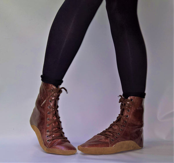 SAMPLE SALE - Chestnut Brown Tightrope Boots UK 7 /US 9