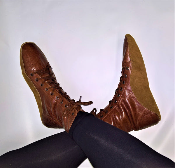 SAMPLE SALE - Chestnut Brown Tightrope Boots UK 7 /US 9