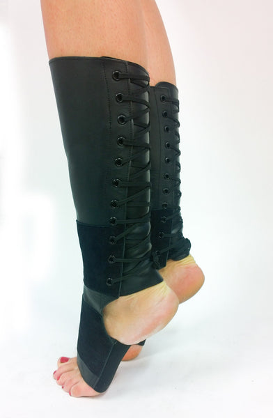 CUSTOM MADE Classic Black Aerial boots w/ Suede Grip