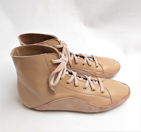 CUSTOM MADE Beige/Camel Tightrope Boots