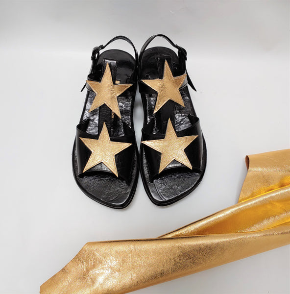 Gold T-Bar STARDUST Sandals