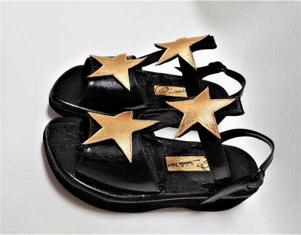 Gold T-Bar STARDUST Sandals