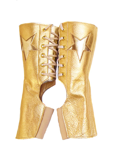 Short Aerial boots in GOLD w/ Star