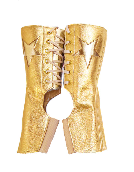 Short GOLD Aerial boots w/ Star