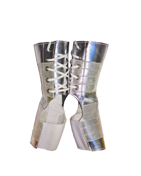 Short Silver "CINDERELLA" Aerial Boots