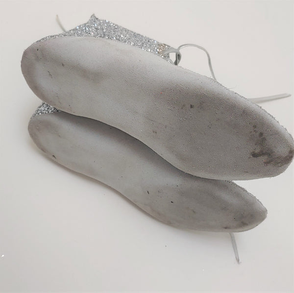 SAMPLE SALE - Silver Glitter Tightrope Boots UK 5 /US 7.5