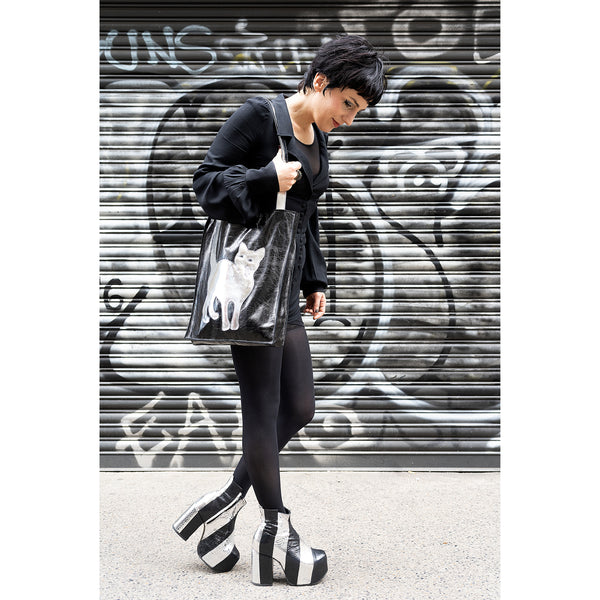 Striped Snakeskin Glam Boots