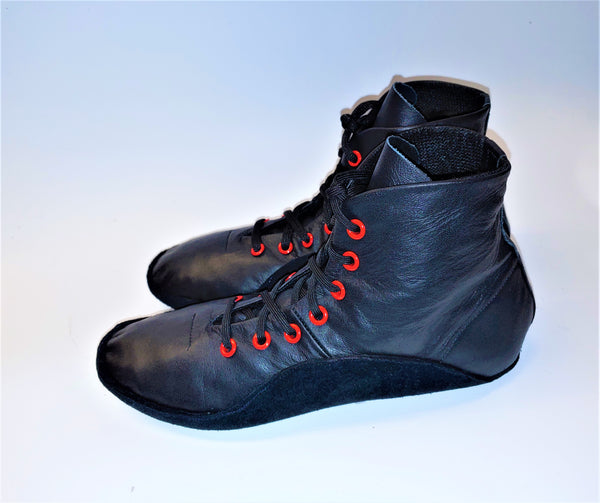 Tightrope Ankle Boots w/ RED Eyelets