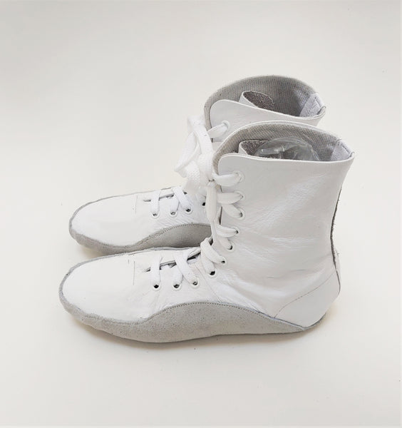 WHITE Tightrope Shoes Jazz Boot Style w/ GREY sole